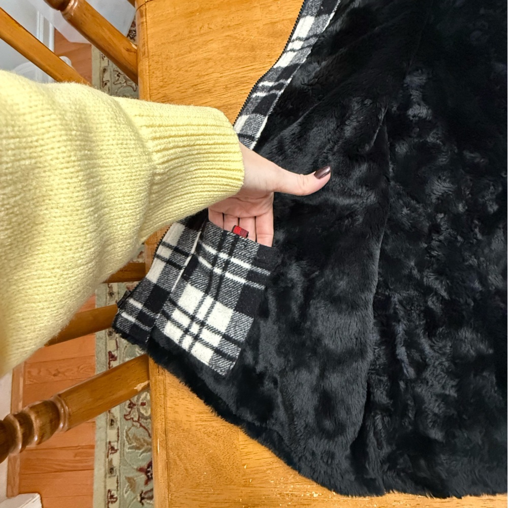 Woolrich Moccasin Plaid Wool Blend Vest with Faux Sherpa Lining XL - Picture 7 of 11